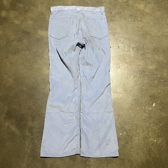 Vintage 70s Sears Light Blue Bell Bottom Corduroys 31x30 - Picture 5 of 6